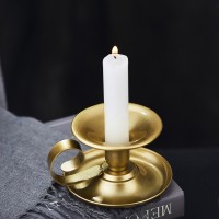 ikxaikno Gold Iron Candle Holder - Elegant and Sturdy Decorative Candle Stand for Home Décor, Weddings, and Events