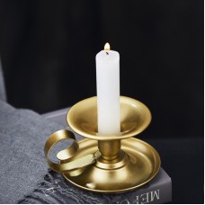 ikxaikno Gold Iron Candle Holder - Elegant and Sturdy Decorative Candle Stand for Home Décor, Weddings, and Events